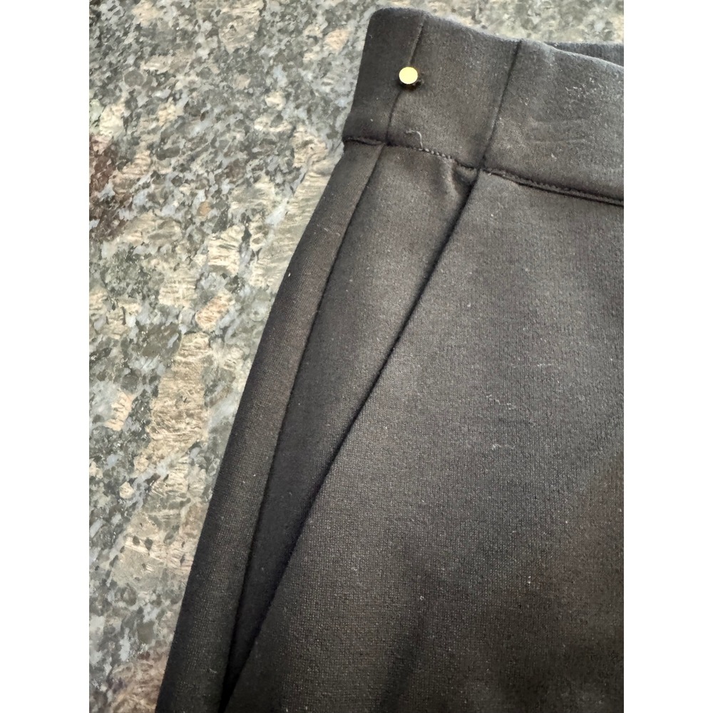 Cuyana Womens Black Wide Leg Cropped Pleated Pants High Waist Side Pockets NWT S - Picture 4 of 10